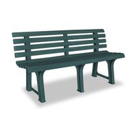 vidaxl banco de jardin plastico verde 1455 cm