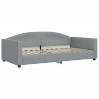 cama para adulto  cama individual  sofa cama tela gris claro 100x200 cm