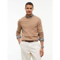 tommy hilfiger jersey mw0mw36535 lambswool-rfg safari canvas htr para hombre