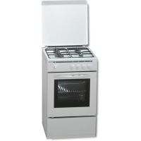 cocina de gas rommer vch455 gb 4 quemadores esmaltada en blanco con tapa de acero