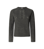 pepe jeans para mujer pl7000010 jersey cherry gris m casual acrilico
