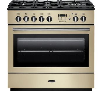 RANGEMASTER Professional FX 90 Dual Fuel Range Cooker - Cream & Chrome, Cream