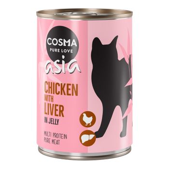 Cosma Original o Asia 24 x 400 g - Pack Ahorro - Asia Pollo con hígado de pollo