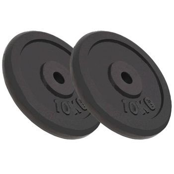 Discos De Pesas De Hierro Fundido 2 Uds 2x10 Kg Vidaxl