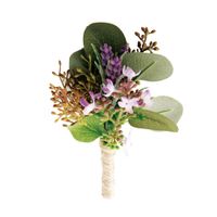 flor ojal lavanda y eucalipto artificial morado y verde h15