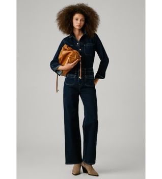 Pepe Jeans para mujer. PL2300003 Mono Kim denim (XXS), Azul, Casual, Algodón, Manga larga