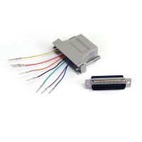 adaptador startech db25 a rj45 macho a hembra gris