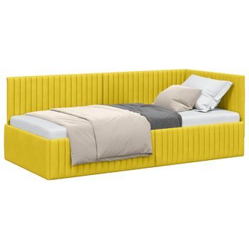 Estructura De Cama En Esquina Amarillo 90 Cm X 190 Cm Vidaxl