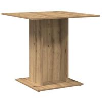 mesa de comedor  mesa de cena madera de ingenieria roble artisan 80x80x75 cm