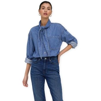Only Blusa Alisia Shirt - Medium Blue Denim para mujer