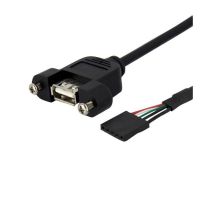 cable usb 20 para montaje en panel startechcom 30 cm hembra usb a
