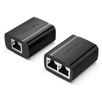 divisor rj45 vention iptb0 100mbps 2 uds con blindaje metalico y doble interfaz