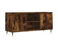 mueble tv - mesa de tv madera de ingenieria roble ahumado 104x35x50 cm