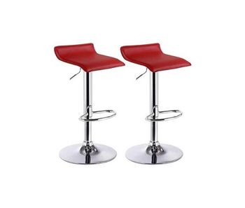 Conjunto 2 taburetes andes |tipo bar | forma del asiento resulta muy cómoda | es fácil regular la altura (color: rojo)