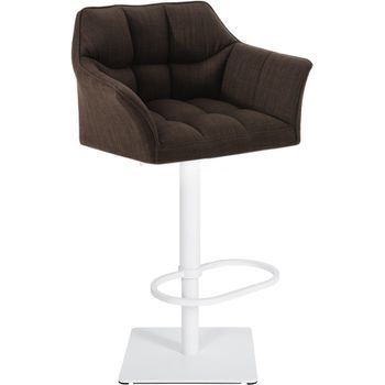 Taburete De Bar Damaso Con Tapizado De Tela Marrón 45x64x88 Cm Clp
