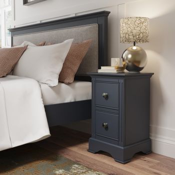 Aubrey Midnight Grey Bedside Cabinet
