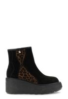 botines de cuna de ante con detalle de leopardo spotted black 39