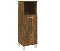 vidaxl armario de bano madera contrachapada roble ahumado 30x30x95 cm