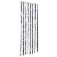 cortina mosquitera gris y blanco chenilla 90x220 cm vidaxl
