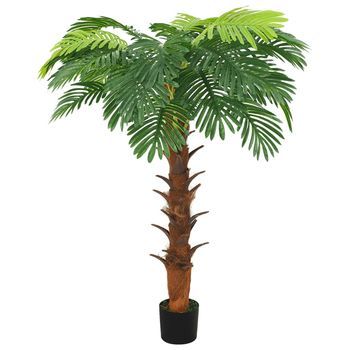 Palmera Cycas Artificial Con Macetero 160 Cm Verde Vidaxl