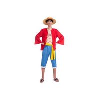 disfraz luffy sombrero chaqueta camiseta fajin y pantalon talla s