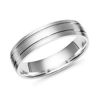 anillo de plata 925 estrias brillantes 5 mm