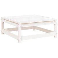 taburete de jardin  otomana de jardin  reposapies de jardin madera maciza de pino blanco 70x70x30 cm