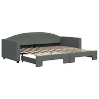 cama para adulto  cama individual  sofa cama nido tela gris oscuro 90x200 cm