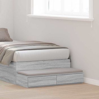 Vidaxl Cajones De Cama Gris Sonoma 80 X 36,5 X 16,5 Cm
