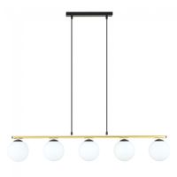 lampara colgante etisa negro 5 luces