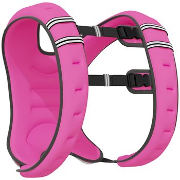 HOMCOM Chaleco lastrado 8kg Transpirable con Bolsillo Portaobjetos y Tirantes, en tejido Oxford, 40x35 cm, Rosa   Aosom España