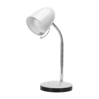 aigostar - flexo led escritorio e27max 11w cable 15 m con interruptor h35cm bombilla no incluida blanco