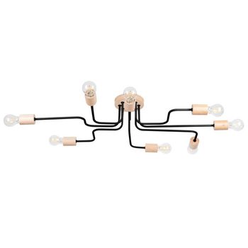 Lámpara zano negro, 8 luces