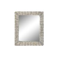espejo mimbre cristal 525x4x63 trenzado gris