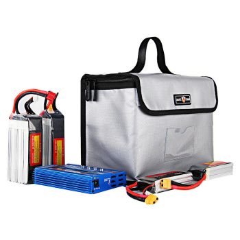 Bolsa de almacenamiento multifuncional a prueba de explosiones para cargador de batería RC Lipo 26x18x13cm
