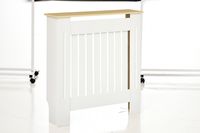 homcom cubre radiador 78x19x83 cm cubierta de mdf con dispositivo antivuelco diseno moderno para sala de estar dormitorio blanco   aosom espana