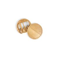 pack de tabla y cuchillo para queso jocca 382718 cm - madera