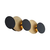 aplique moderno negro dorado led