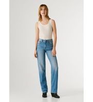 pepe jeans para mujer pl20506763a1 jeans straight robyn azul 2832 casual algodon denim