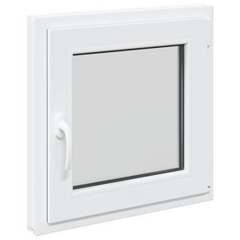 Ventana De Sótano Risor 50 X 50 Cm Pvc Y Vidrio Blanco Vidaxl
