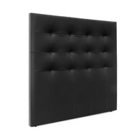 cabecero de polipiel capitone hasta el suelo 145x120cm camas 135140 - negro