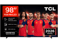 tv rgb mini led 98 - tcl 98rm7l 4k tsr aipq smart tvhdr de hasta 2000 nits dolby vision y atmos panel hva pro negro