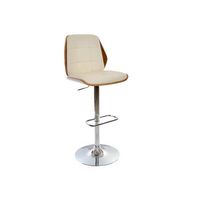 silla pu nogal 50x52x121 ajustable crema