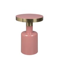 mesa auxiliar de acero esmaltado rosa