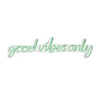 iluminacion led decorativa de plastico good vibes only verde 76x19x2 cm