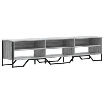 Mueble De Tv | Mueble De Salón | Gabinete De Tv Madera De Ingeniería Gris Sonoma 180x34x41 Cm