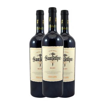 Vino Tinto La Rural. San Felipe Mendoza Roble 75 Cl 13.6% Vol. (pack De 3 Unidades)