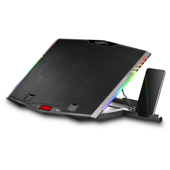 BASE DE REFRIGERACION PARA PORTATILES MARS GAMING CON SOPORTE ADICIONAL DE MOVIL/TABLET PARA PORTATIL HASTA 17