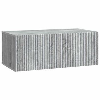 Mueble Para Tv De Pared 78,5 X 41 X 30 Cm Gris Sonoma Vidaxl