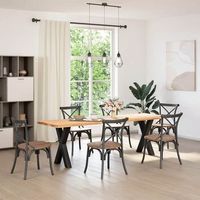patas para mesa comedor forma x 2 uds  patas para mesa acero negro 50x72-73 cm